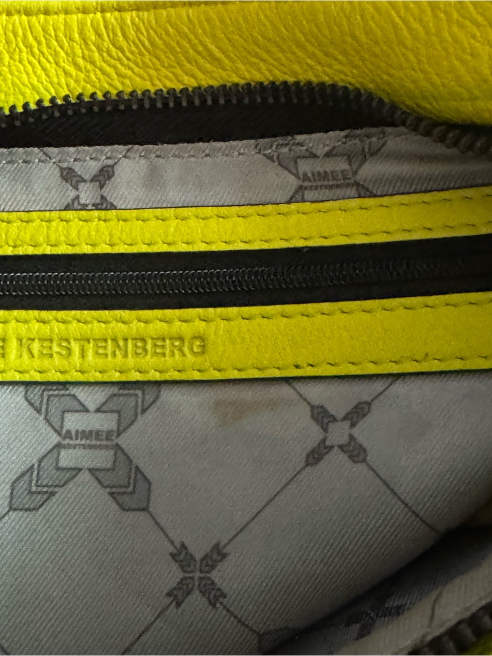 Aimee Kestenberg Lemon Yellow Pebbled Leather Crossbody - Picture 10 of 11